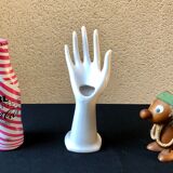 White ceramic hand-made vase by original 70s JMR