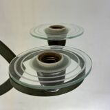 Pietro Chiesa, Art Deco chandelier in solid lacquered brass and glass. Italy 1930s