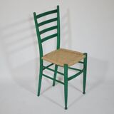 B&B Italy Wicker Chairs Table Colorful Mid-Century Design 60s 70s, Set of 5
