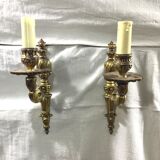 Paire d'applique en bronze 1 lumière