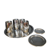 Vintage cocktail service in stainless steel AMC France
