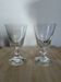 Pair of stemmed wine glasses
