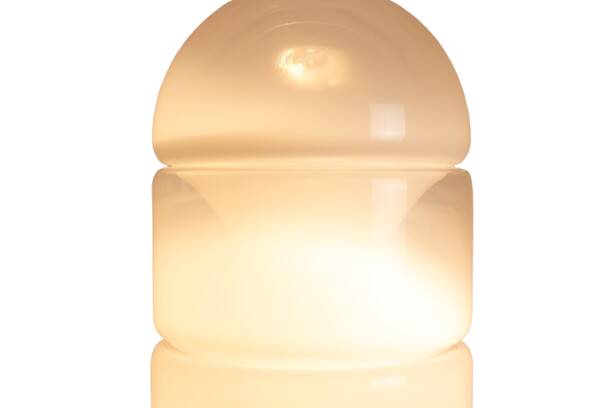 Carlo Nason.  Lampadaire LT316 en verre opalescent blanc de Murano
