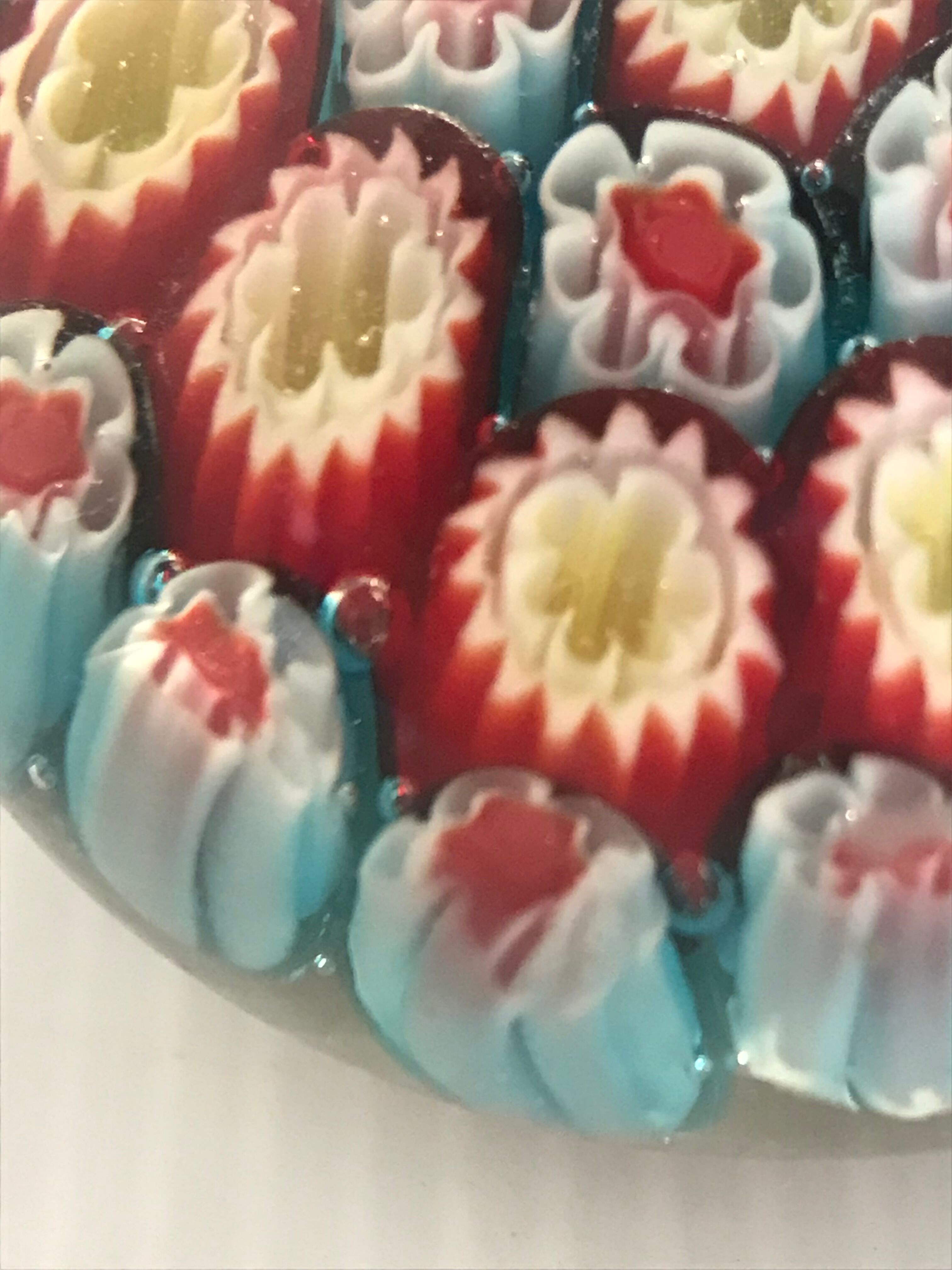 Millefiori Murano parchment paperweight
