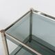 Italian modern chromed steel serving cart/side table, 1970’s