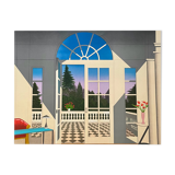 Large Interior Litography of a Villa