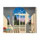 Large Interior Litography of a Villa
