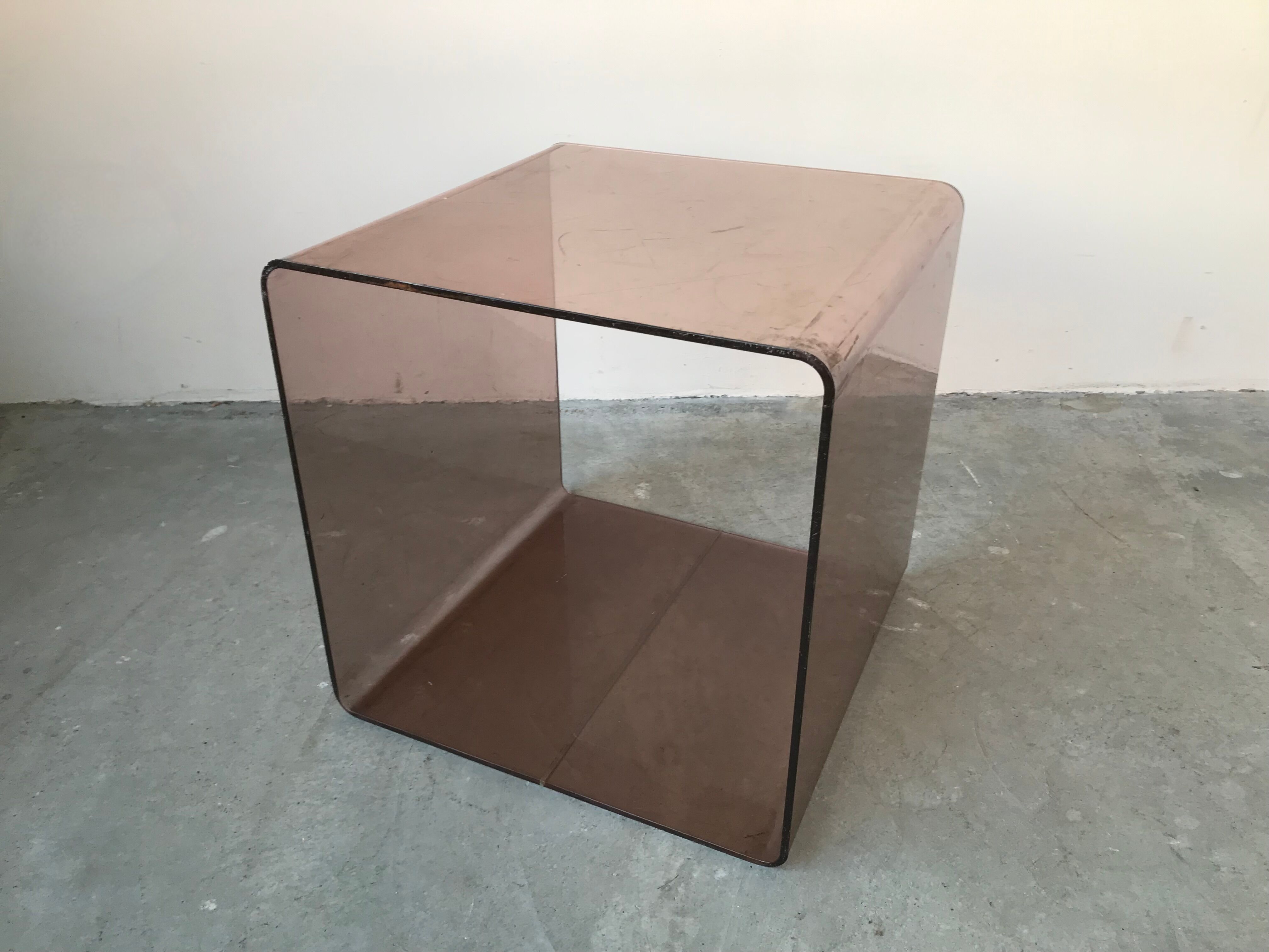 Smoked plexis cube, circa 1970