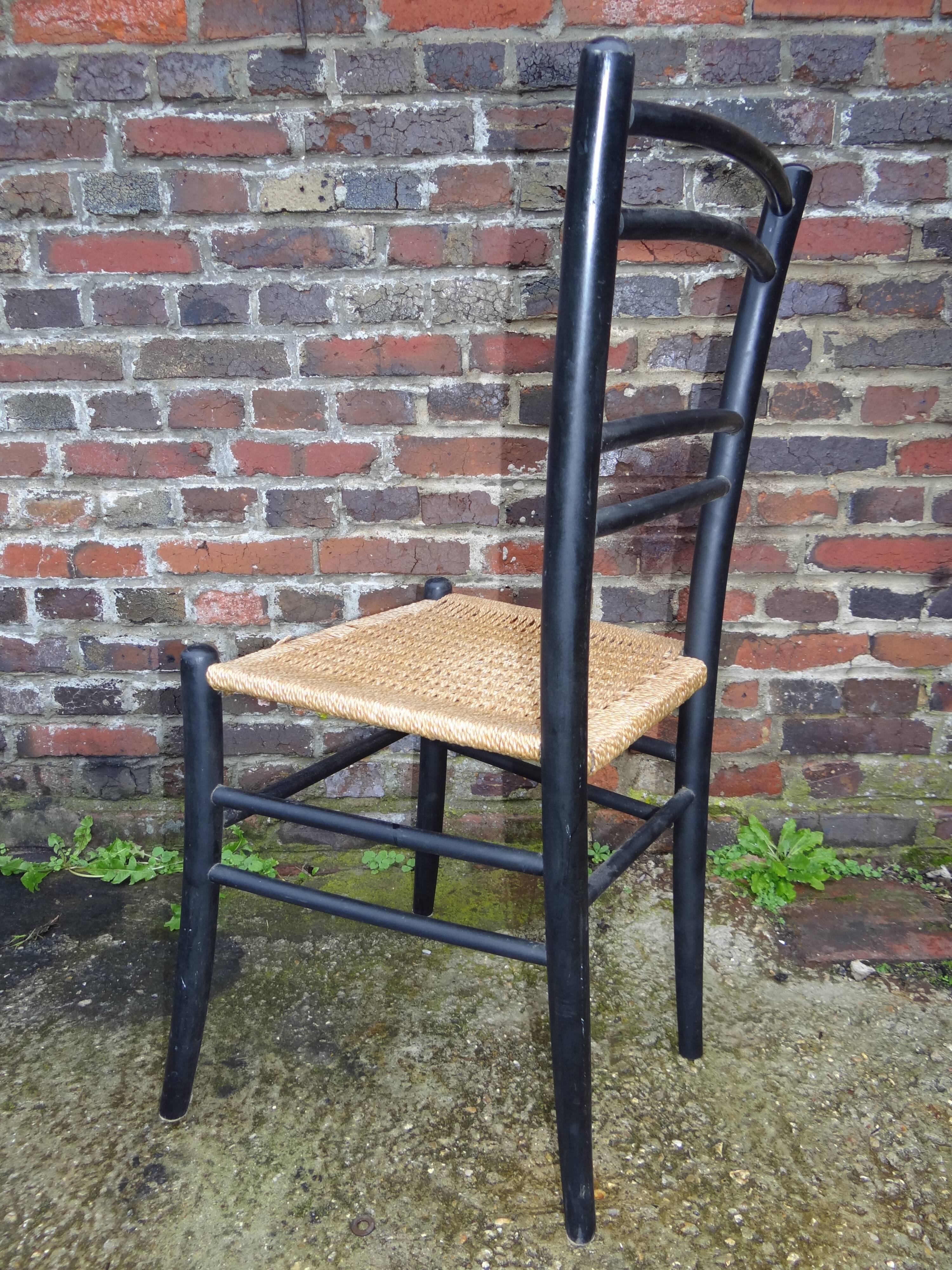 Chaise cordée italienne 60's