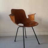 Médéa armrest chair in wood and metal by Vittorio Nobili for Fratelli Tagliablue, Italy 1950