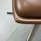 Mid-century Brown Leatherette Swivel Chair from Stol