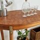 Marquetry side table from the mid-20th century.