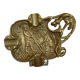 Ashtray bowl gargoyle glass blowers brass