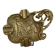 Ashtray bowl gargoyle glass blowers brass