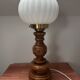 Vintage pleated globe table lamp