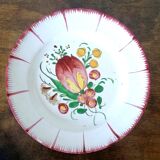 Pair of earthenware plates Les Islettes XIXth century
