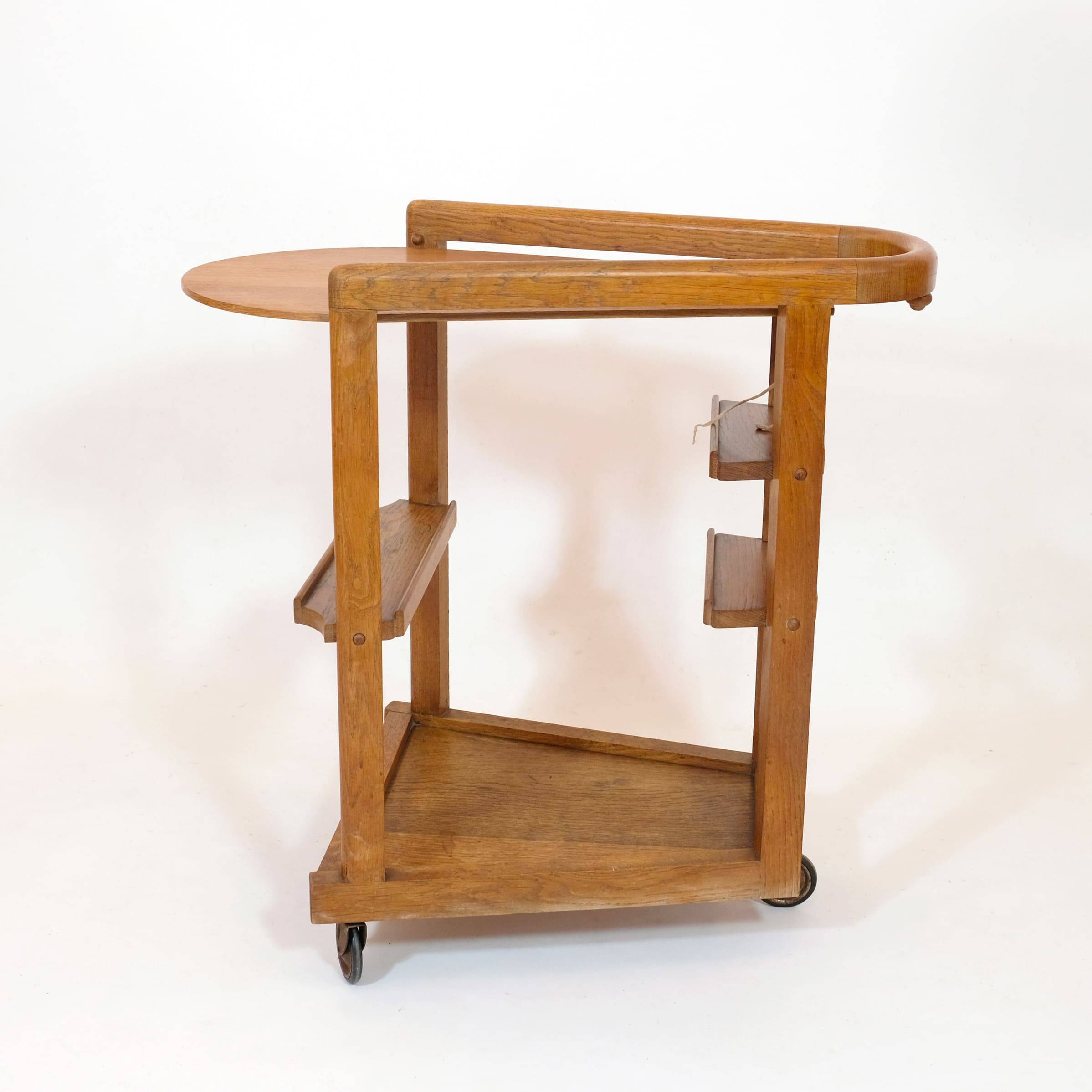 Guillerme et Chambron, serving trolley with removable tray, Votre Maison, 1960s.