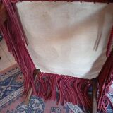 Pair of 2 Napoleon III Second Empire Boudoir Chairs, Red.