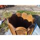 Wood and rattan umbrella stand