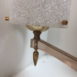 Perspex, brass and plexiglass chandelier from the 60s