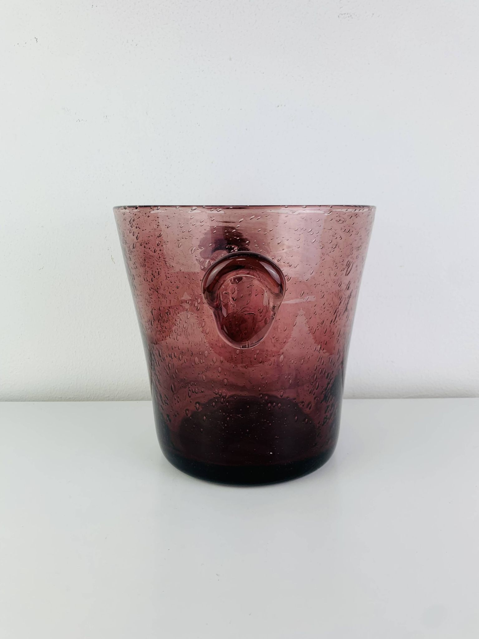 XL champagne bucket, bubble glass from Biot, purple