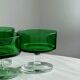 Lot de 6 coupes à dessert en verre vert émeraude