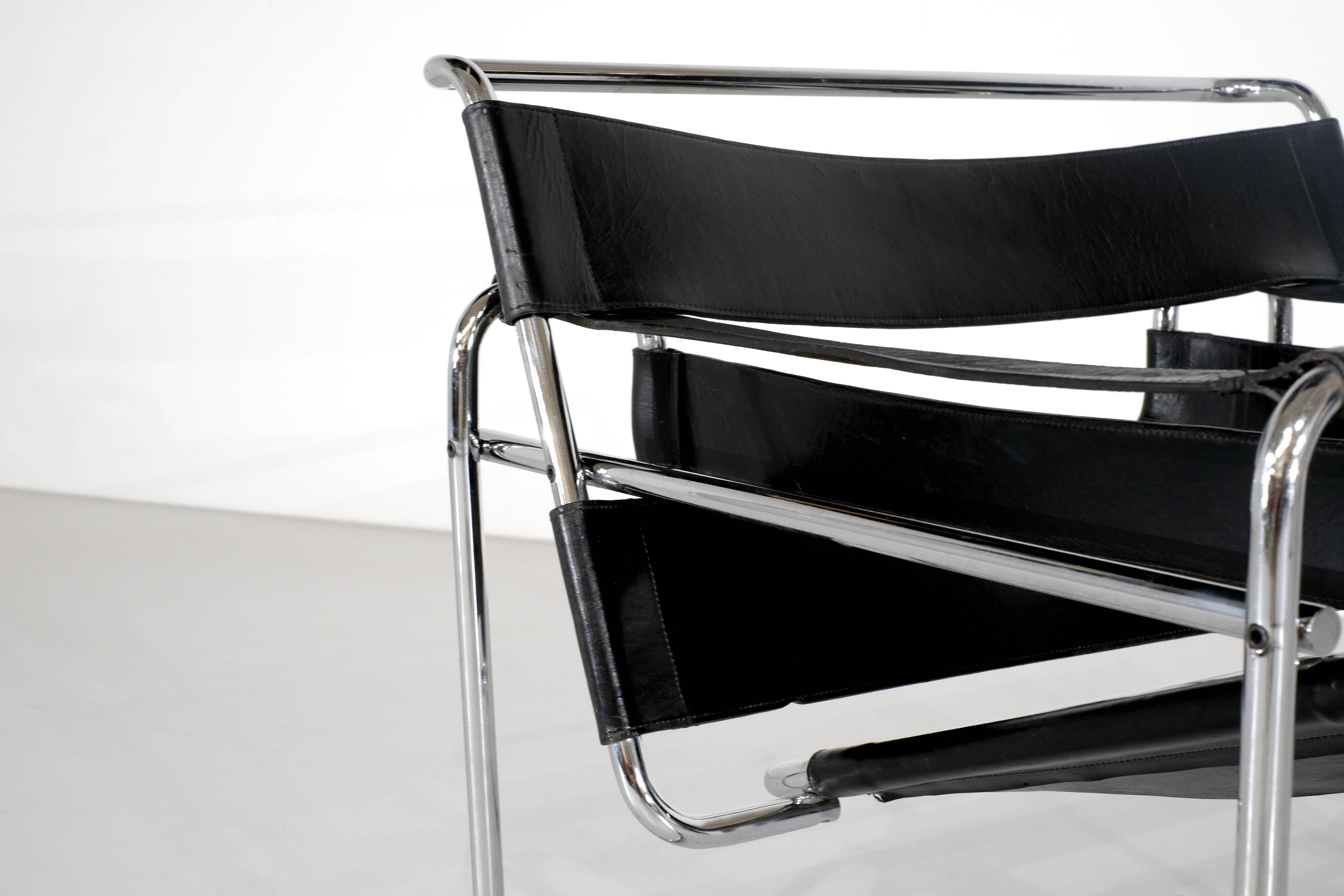“B3 Wassily” armchair by Marcel Breuer for Gavina, Italy, 1925.