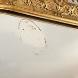 Old Louis Philippe golden mirror with pediment