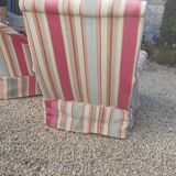 Fauteuil en velours multicolore
