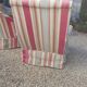 Fauteuil en velours multicolore