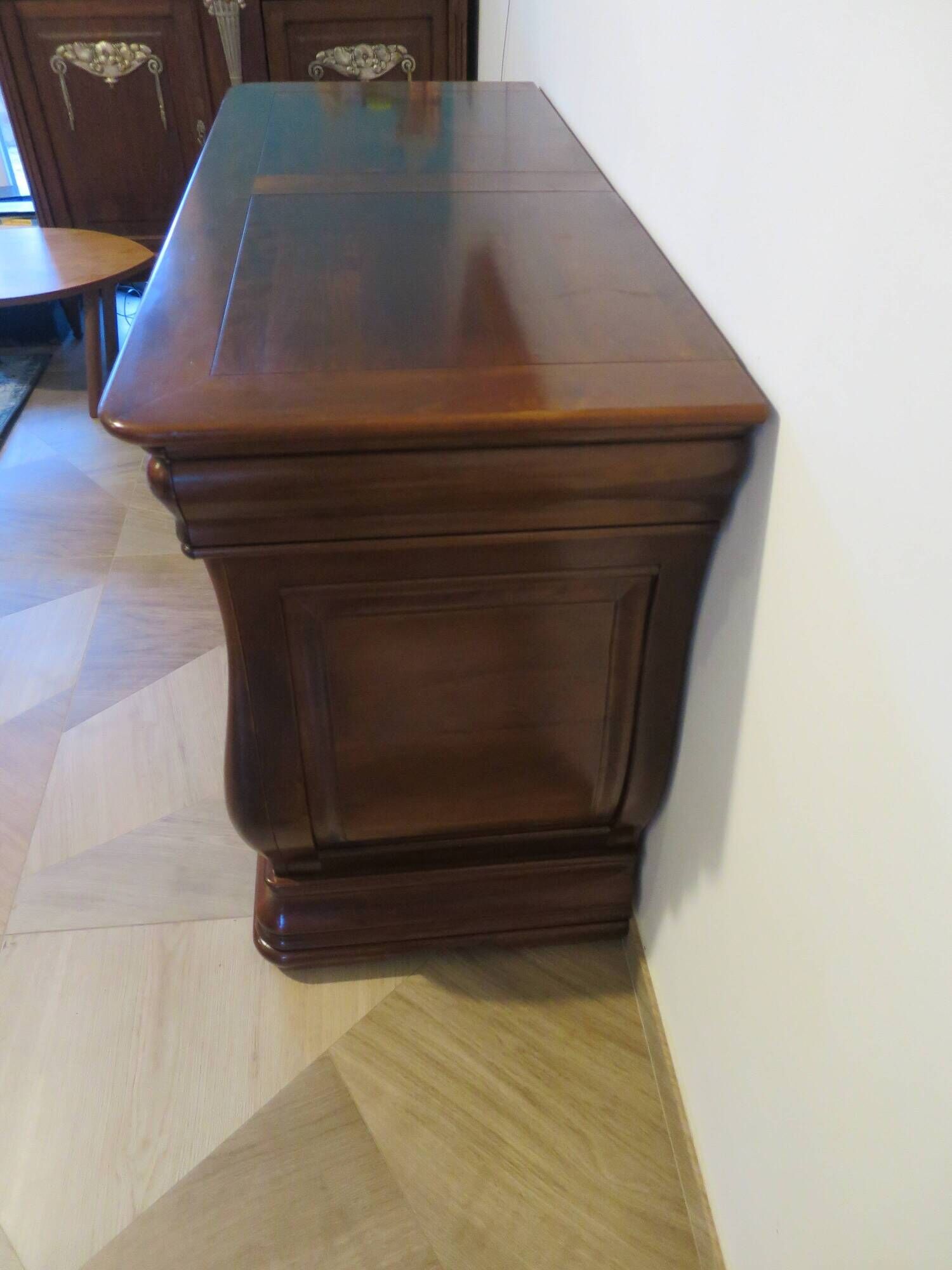 Rare - Pretty English chest of drawers - 3 drawers - solid wood "tomb" chest of drawers - Sourisseau cabinetmaker