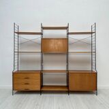 1960s Vintage Freestanding Walnut Shelving System by WHB