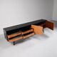 Buffet noir et marron des années 1950, style mid-century