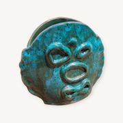 Turquoise glazed terracotta ceramic vase
