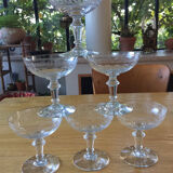 6 champagne glasses