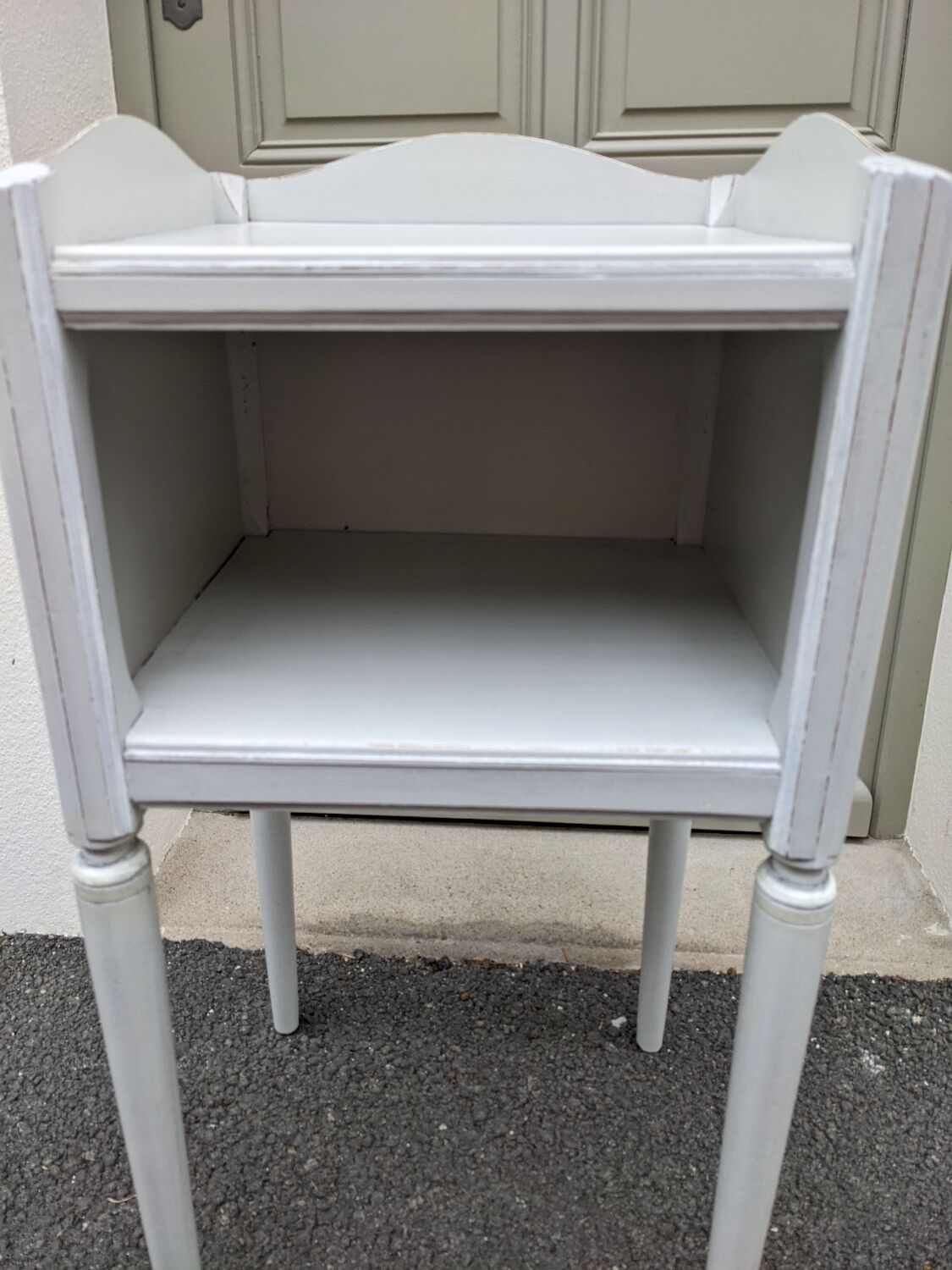 Painted and patinated bedside table