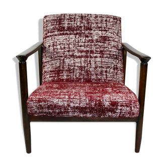 Fauteuil rouge par Edmund Homa, années 1970