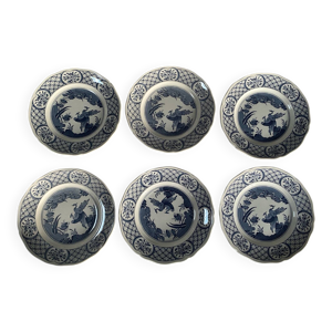 6 assiettes plates old
