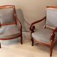 Paire de fauteuils d'époque restauration en acajou