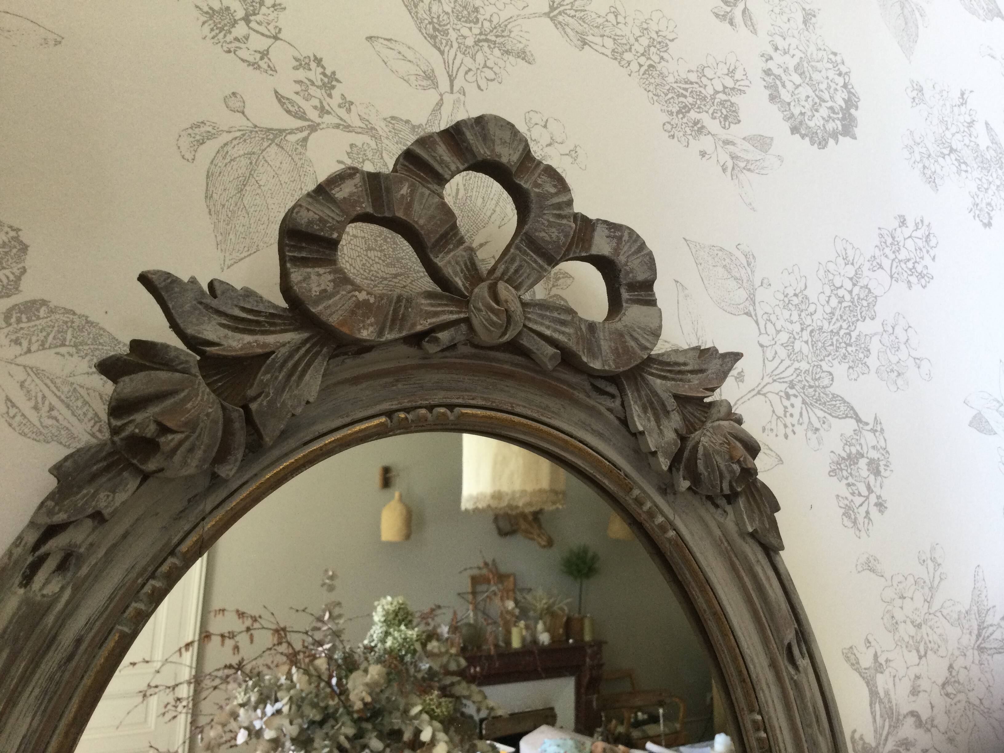 Miroir ancien oval