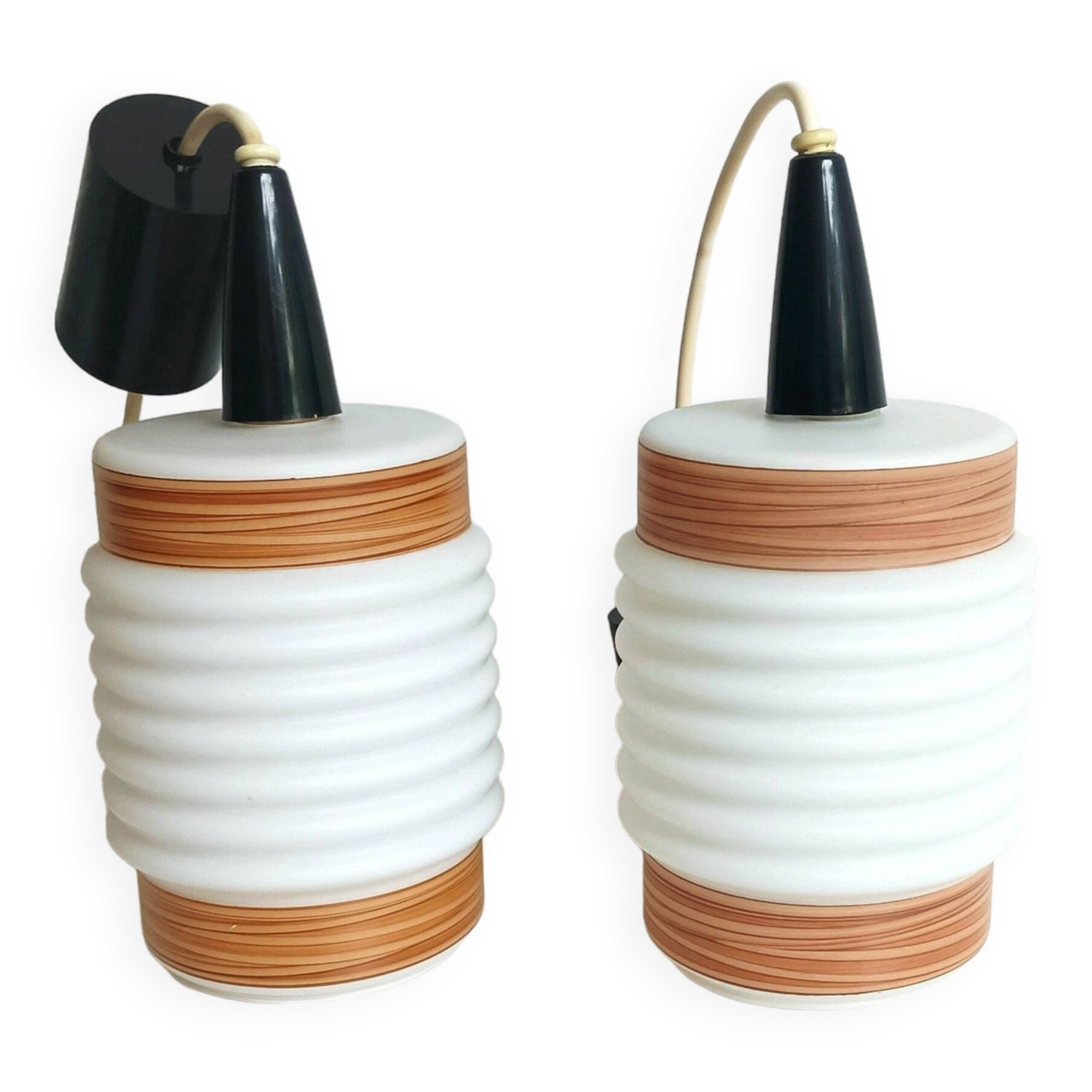 Suspensions opaline scandinave dlg Louis Kalff