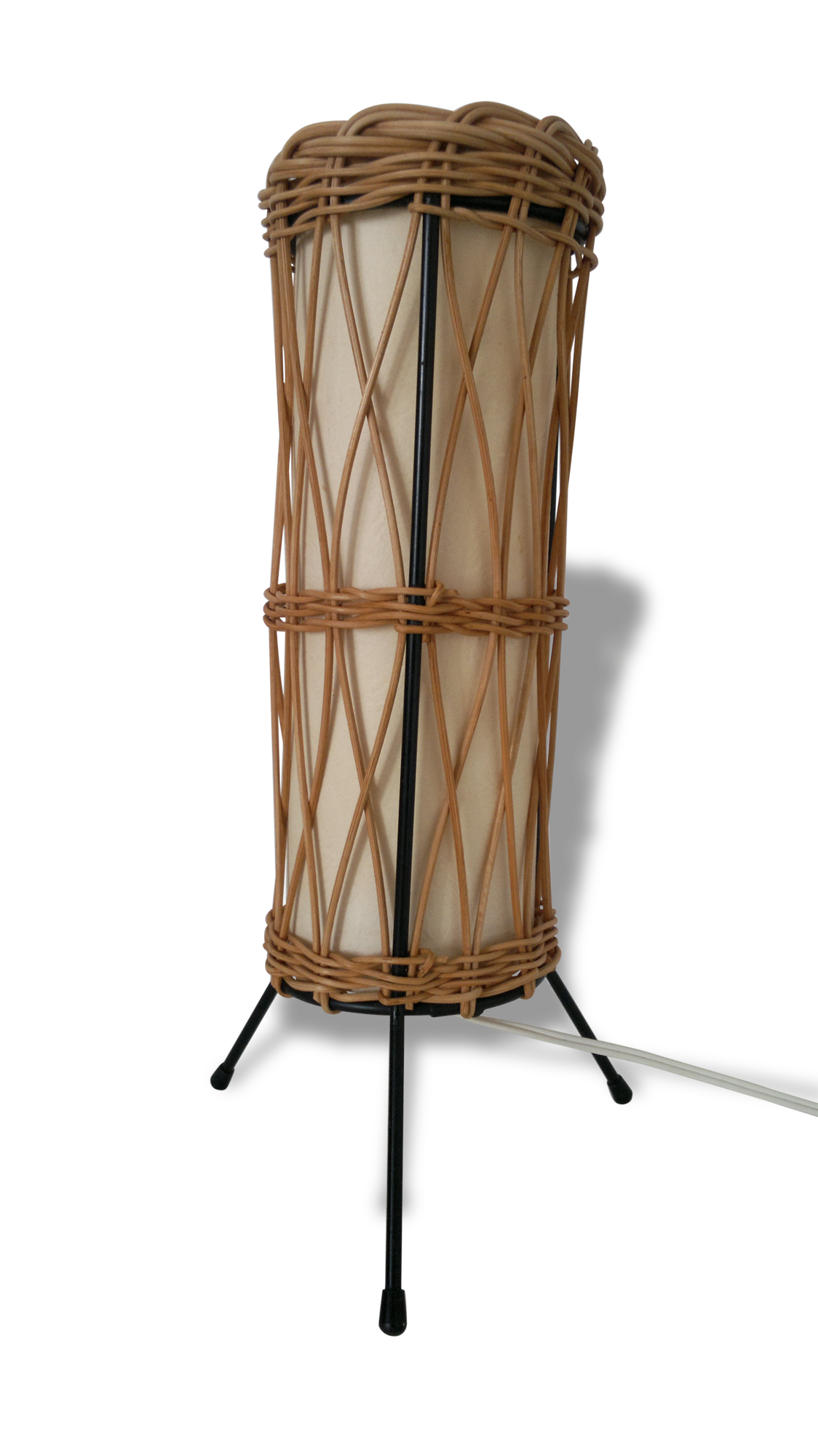 Old lamp rattan wicker vintage