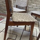 Set of 4 vintage Scandinavian teak chairs from the 1960s.