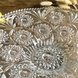 Coupe à fruits en verre ciselé