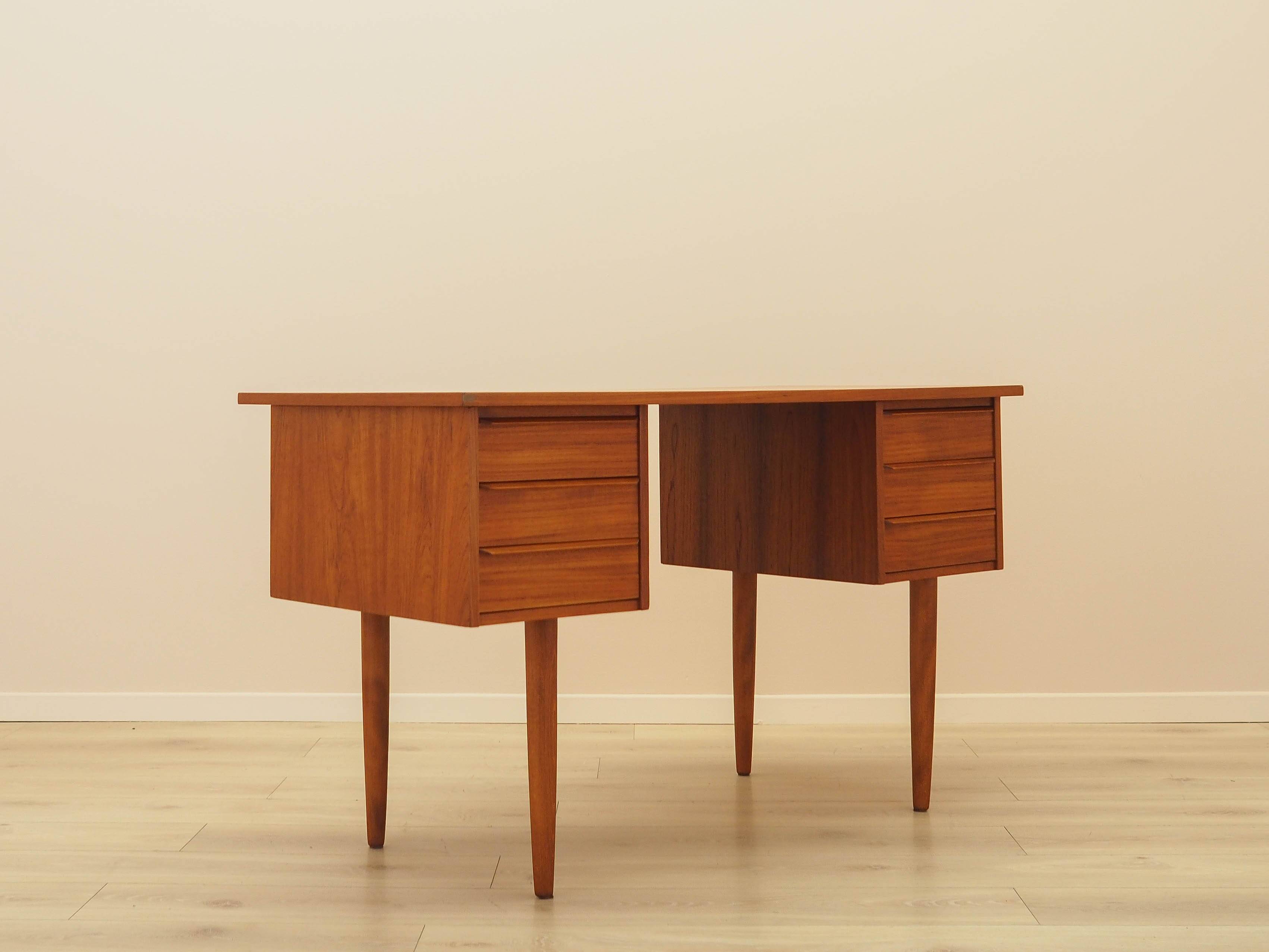 Teak desk, Danish design, 1970s, made in Denmark