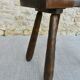 Mountain chair in solid wood, carved with gouge, 60s
