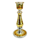 Old candle holder XIX gilded mercurized eglomised glass