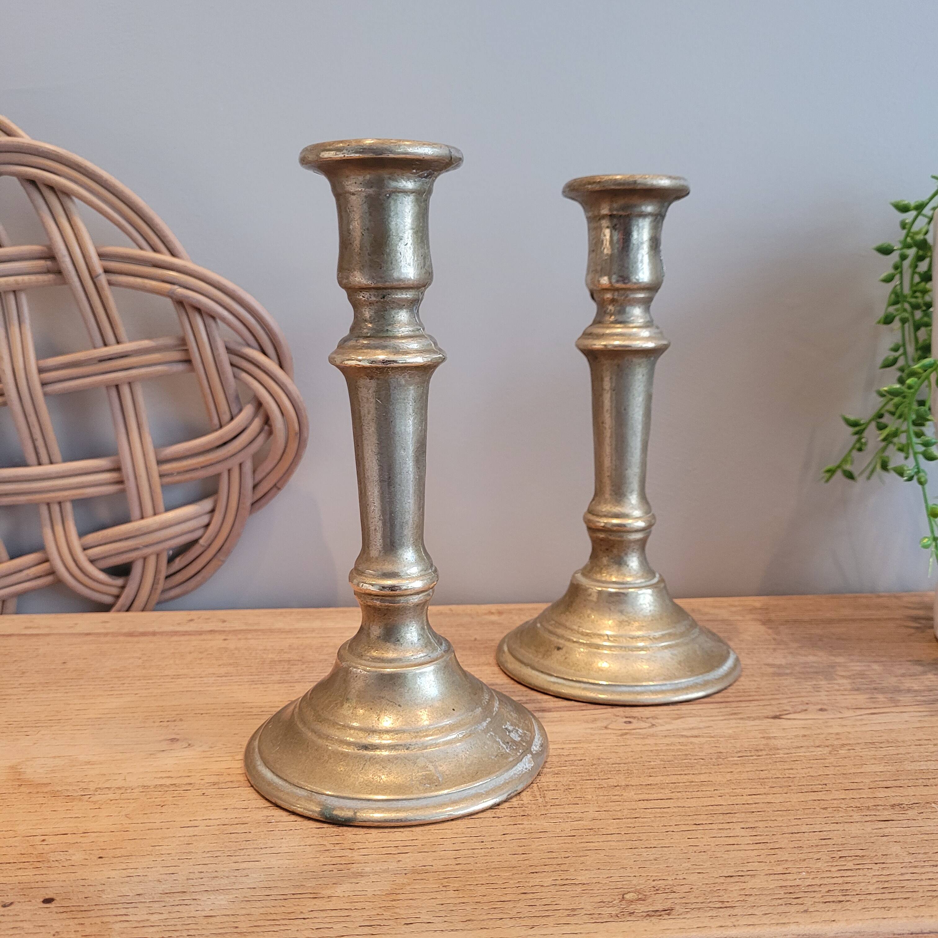 La Redoute x Selency pair of brass candle holders 10