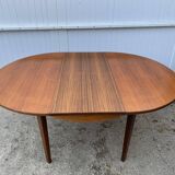 Scandinavian extendable round table in teak dia 116cm an60
