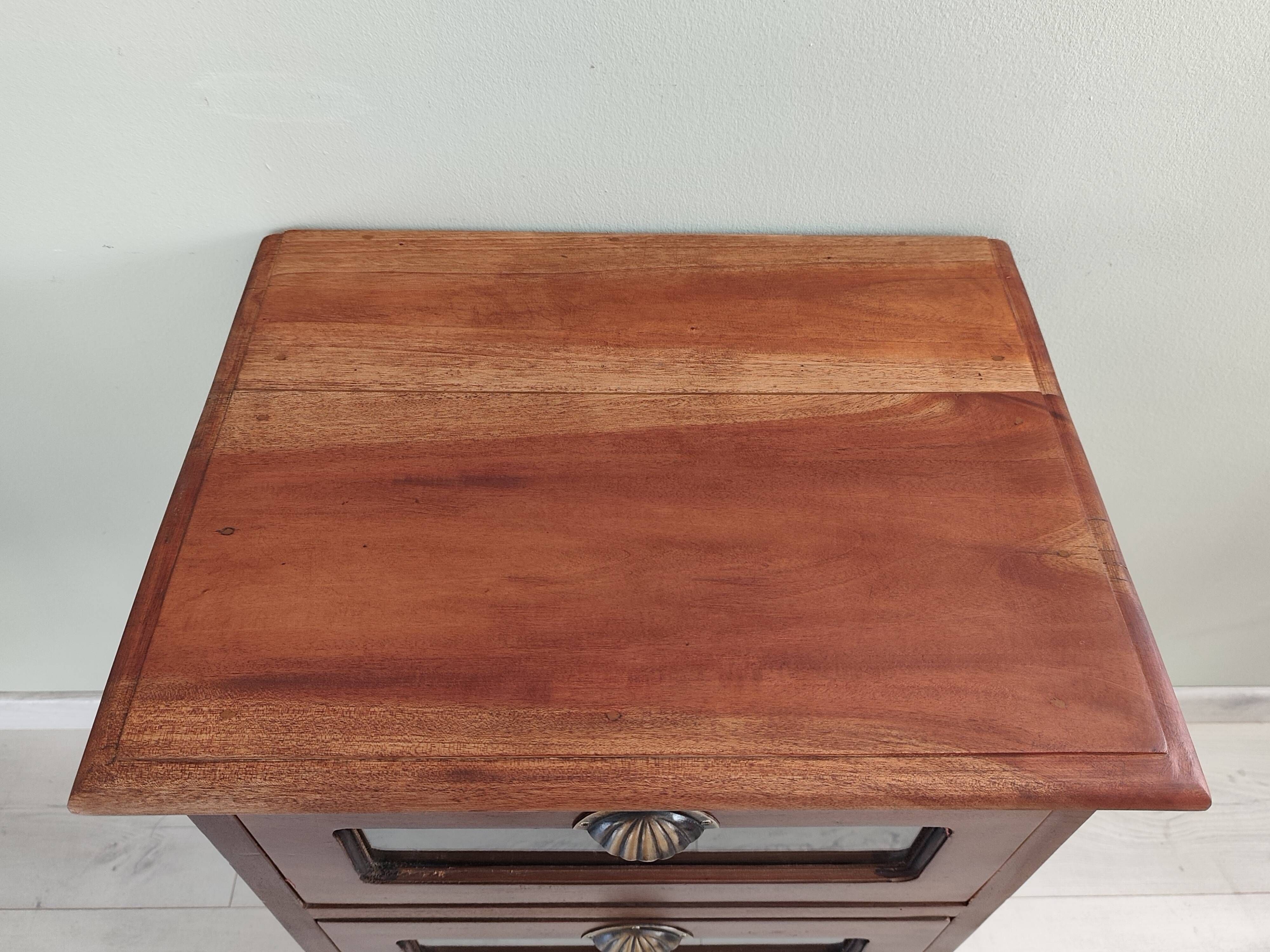 Meuble en bois ancien a 3 tiroirs esprit brocante chic